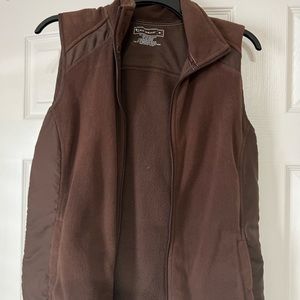 Brown fleece vest